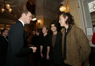 Prince William and Harry Styles at the Royal Variety Performance