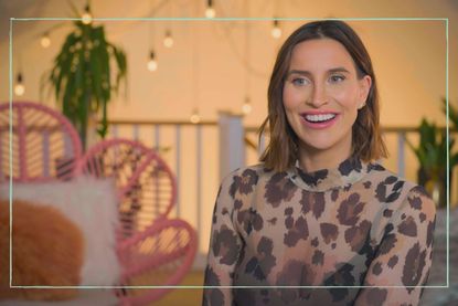 Ferne McCann talking to the camera on her TV show First Time Mum