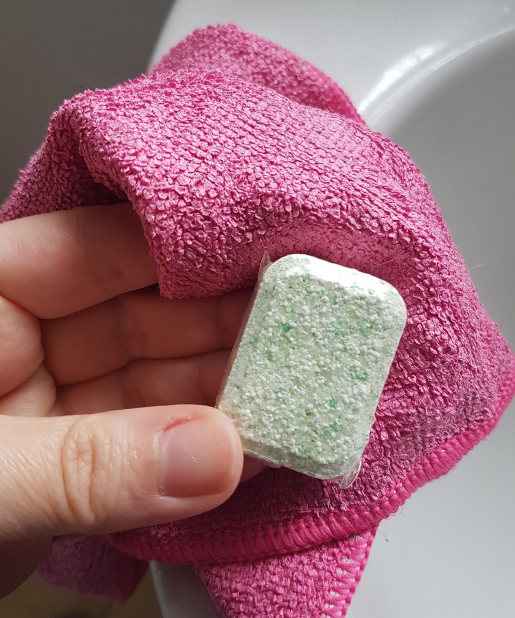 We tried the dishwasher tablet in shower hack here's what happened