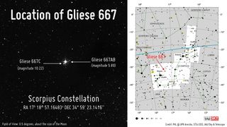 Location of Gliese 667