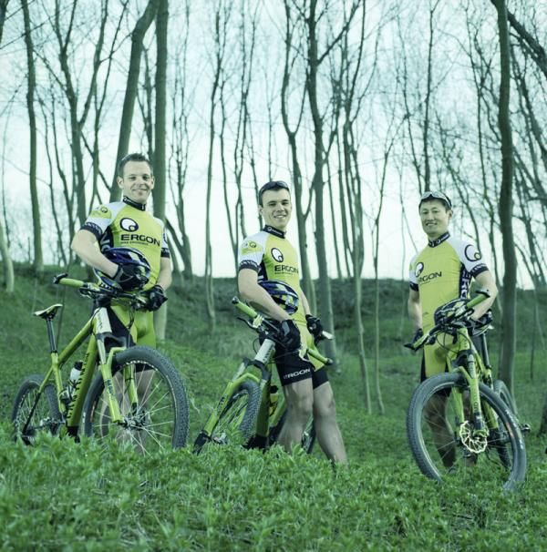 The Ergon 24-hr Racing Team in 2010 (Left to right): Benjamin Brochhagen, Trevor Allen, Kim Tofaute