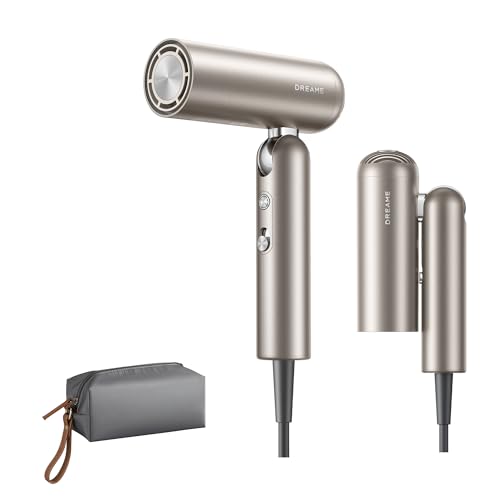 Dreame Pocket Uni Pure Hair Dryer, 110000rpm High Speed, Foldable Compact Lightweight Design, Dual Voltage Travel Hair Dryer With Ionic Technology