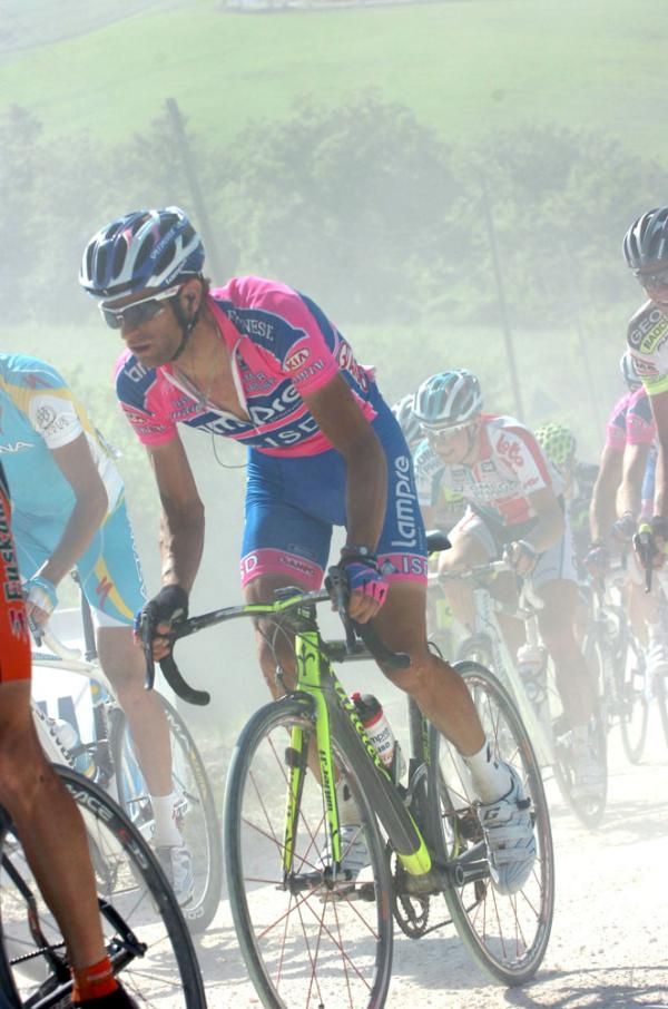 Michele Scarponi (Lampre-ISD) in the dust