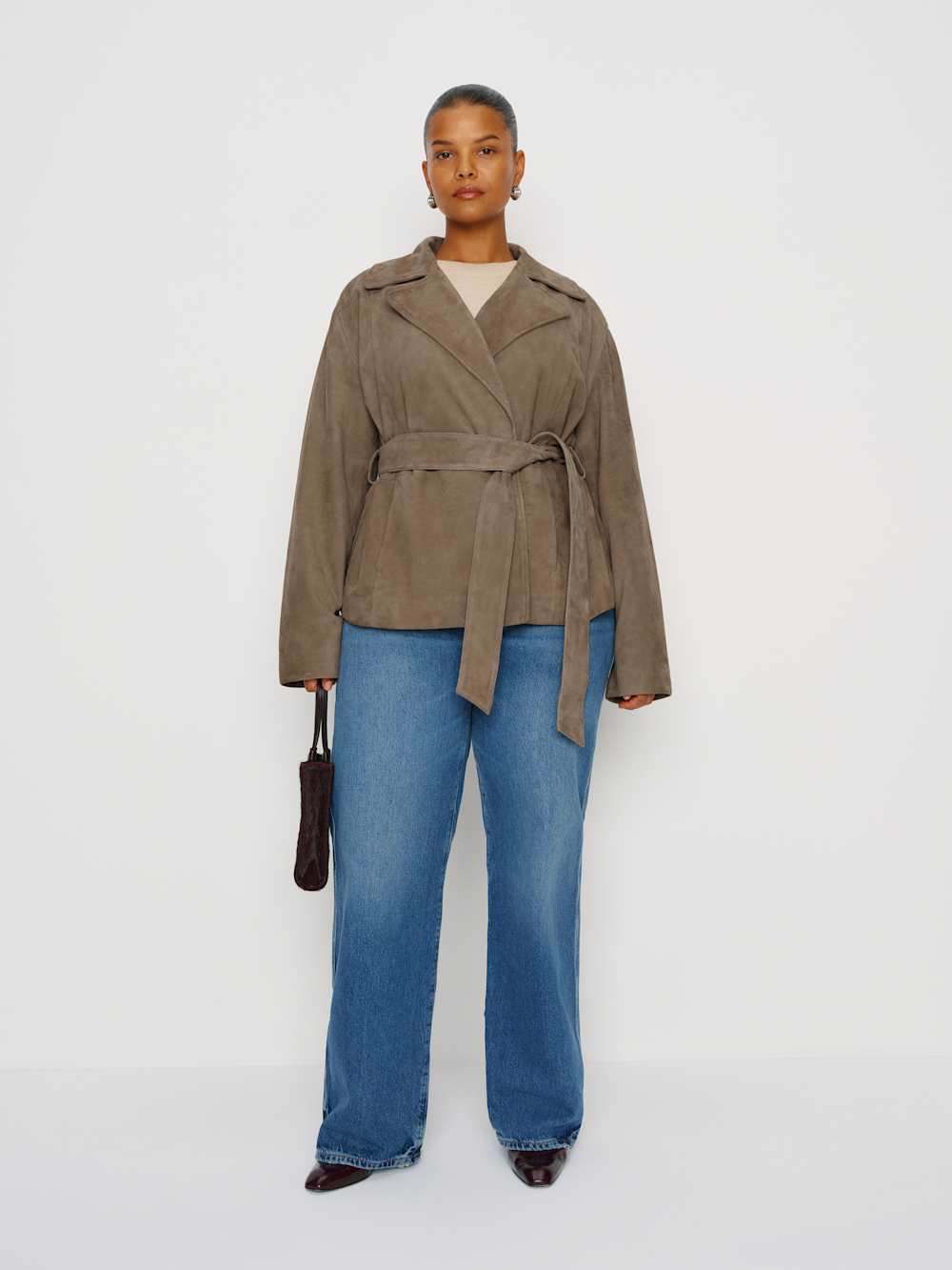 Reformation Veda Jaden Cropped Trench Es