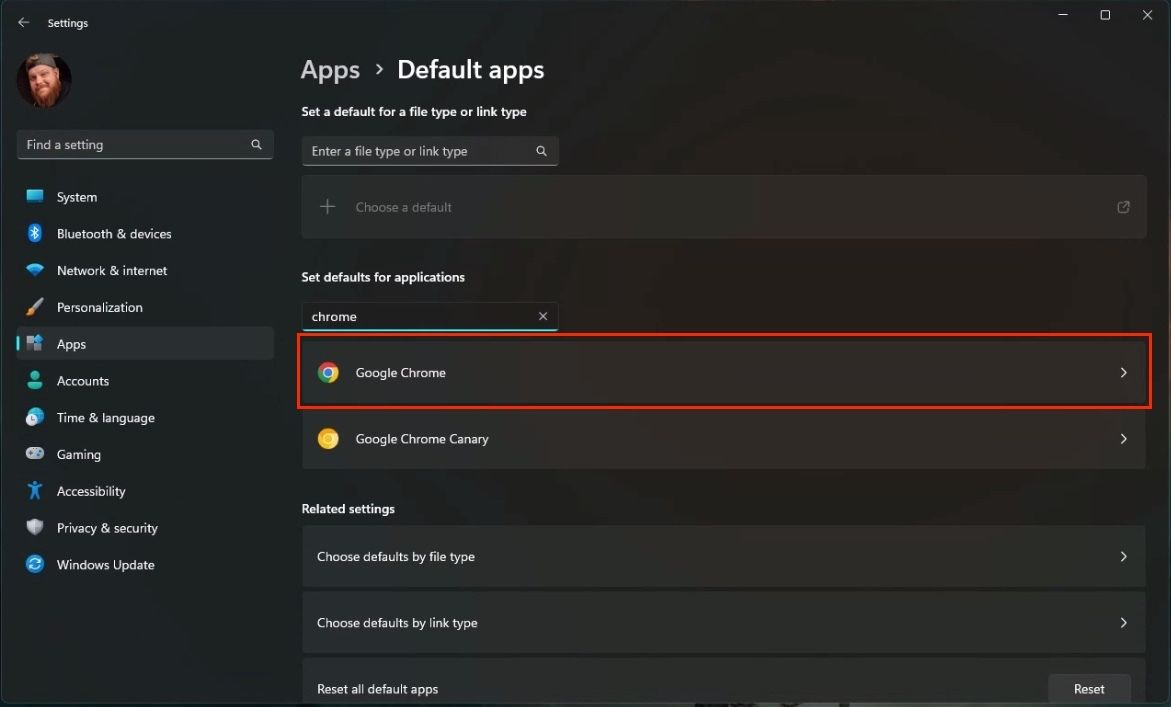 Change default web browser in Windows 11