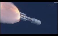 A close view of the Atlas 5 rocket blasting into space with the Mars Science Laboratory, or Curiosity rover.