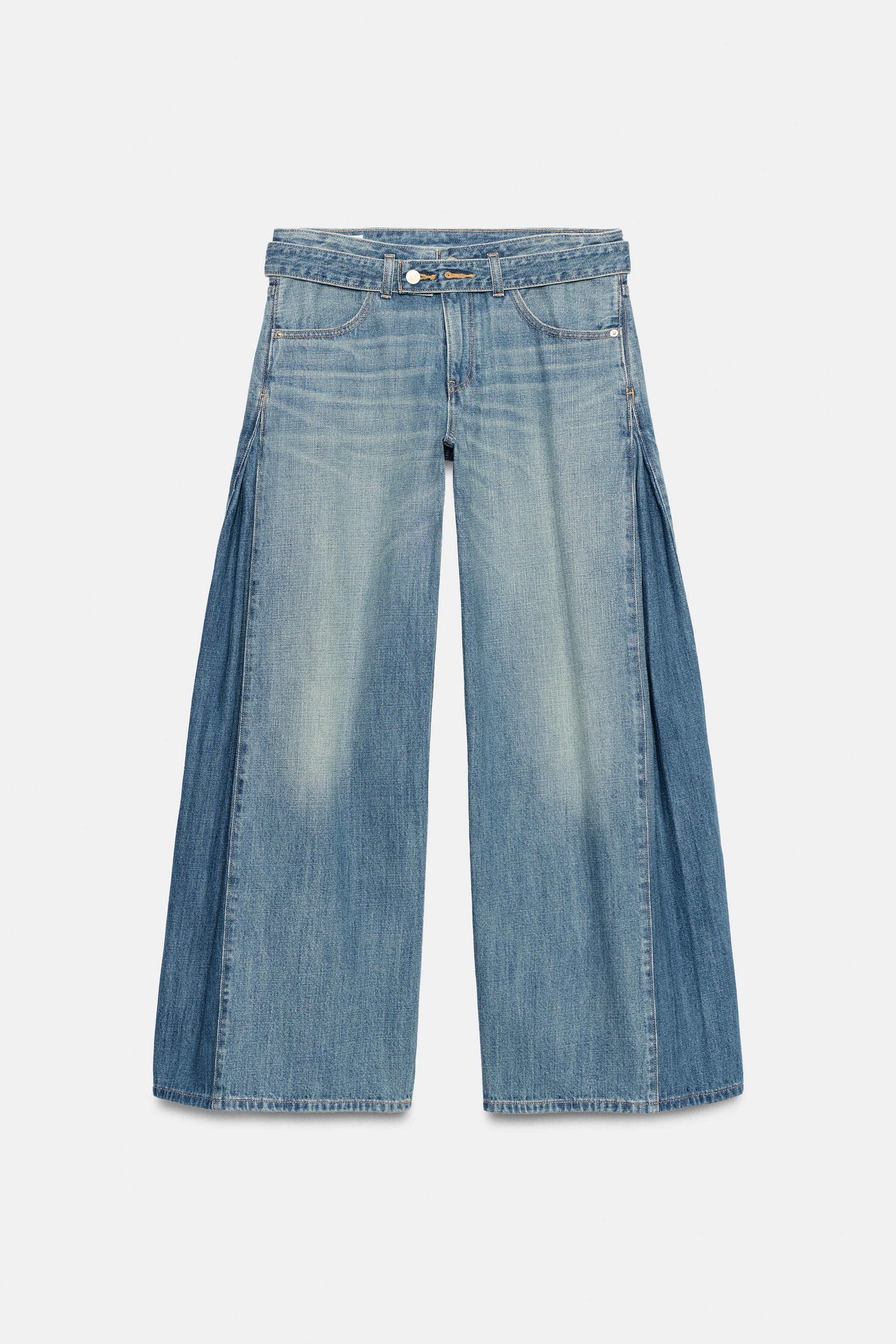 Trf Belted Mid-Waist Jeans