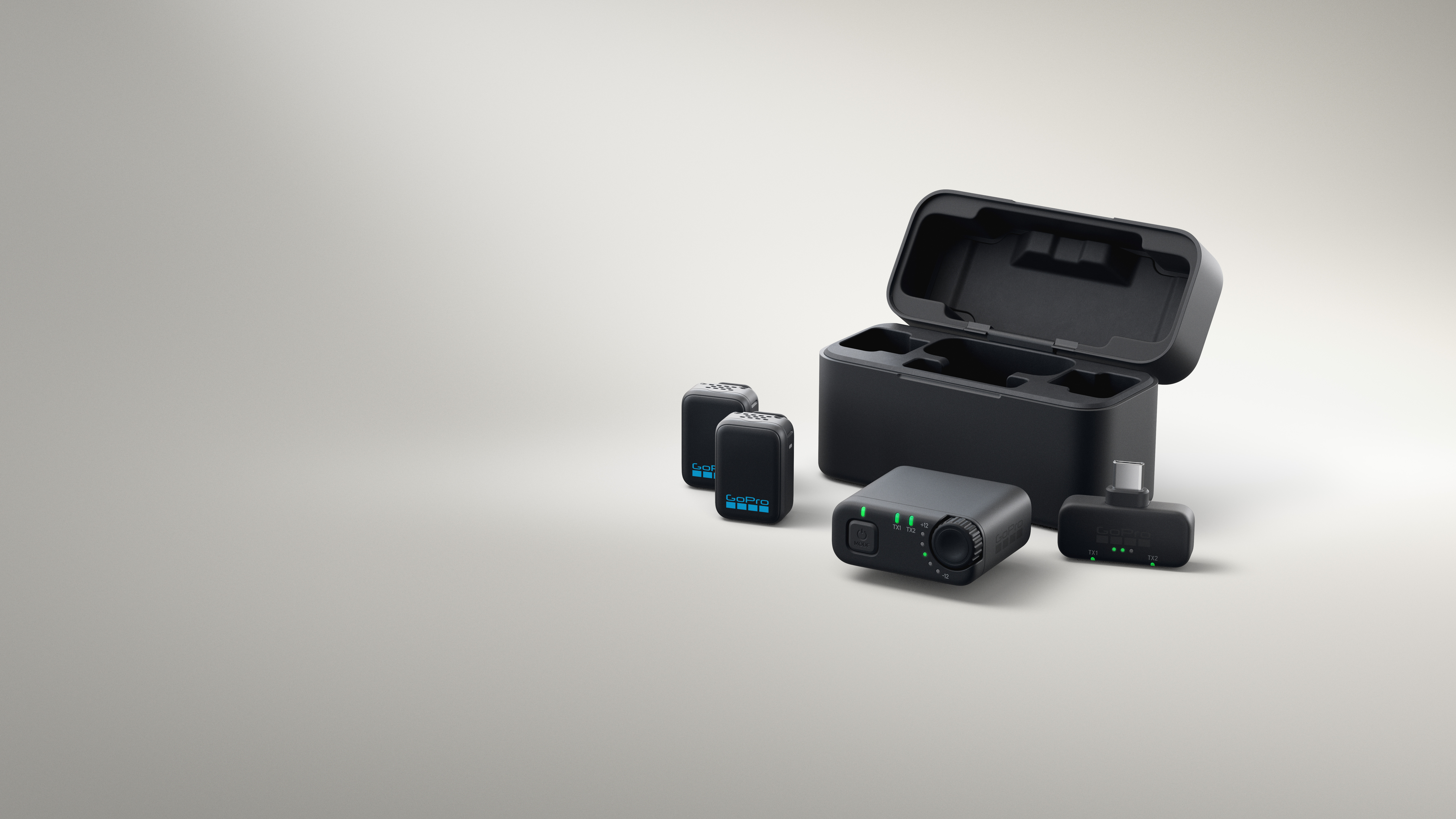 The GoPro Wireless Mic complete kit