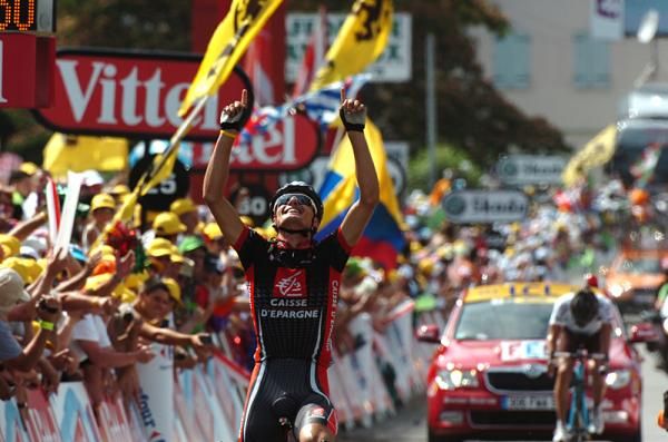 Luis Leon S&aacute;nchez (Caisse d'Epargne) fulfilled the Spaniards' hopes that one of their own would win on home soil.