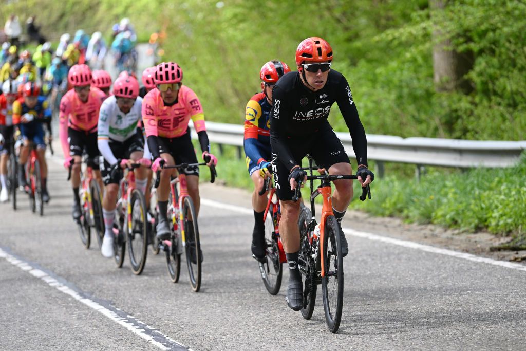 HUY BELGIUM APRIL 17 Cameron Wurf of Australia and Team INEOS Grenadiers competes during the 88th La Fleche Wallonne 2024 Mens Elite a 1986km one day race from Charleroi to Huy UCIWT on April 17 2024 in Huy Belgium Photo by Dario BelingheriGetty Images