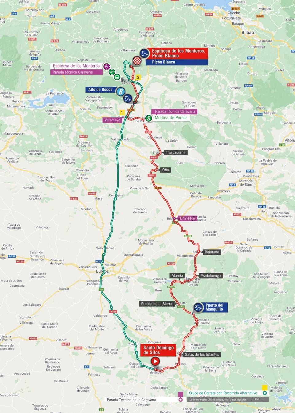 Stage 3 map 2021 Vuelta a Espa&ntilde;a