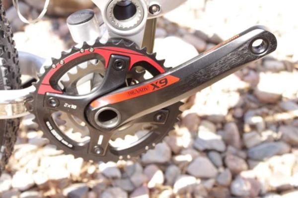 The Truvativ X9 hollow forged alloy crank.