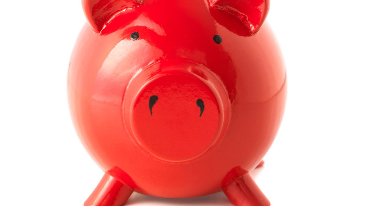 Red piggy bank