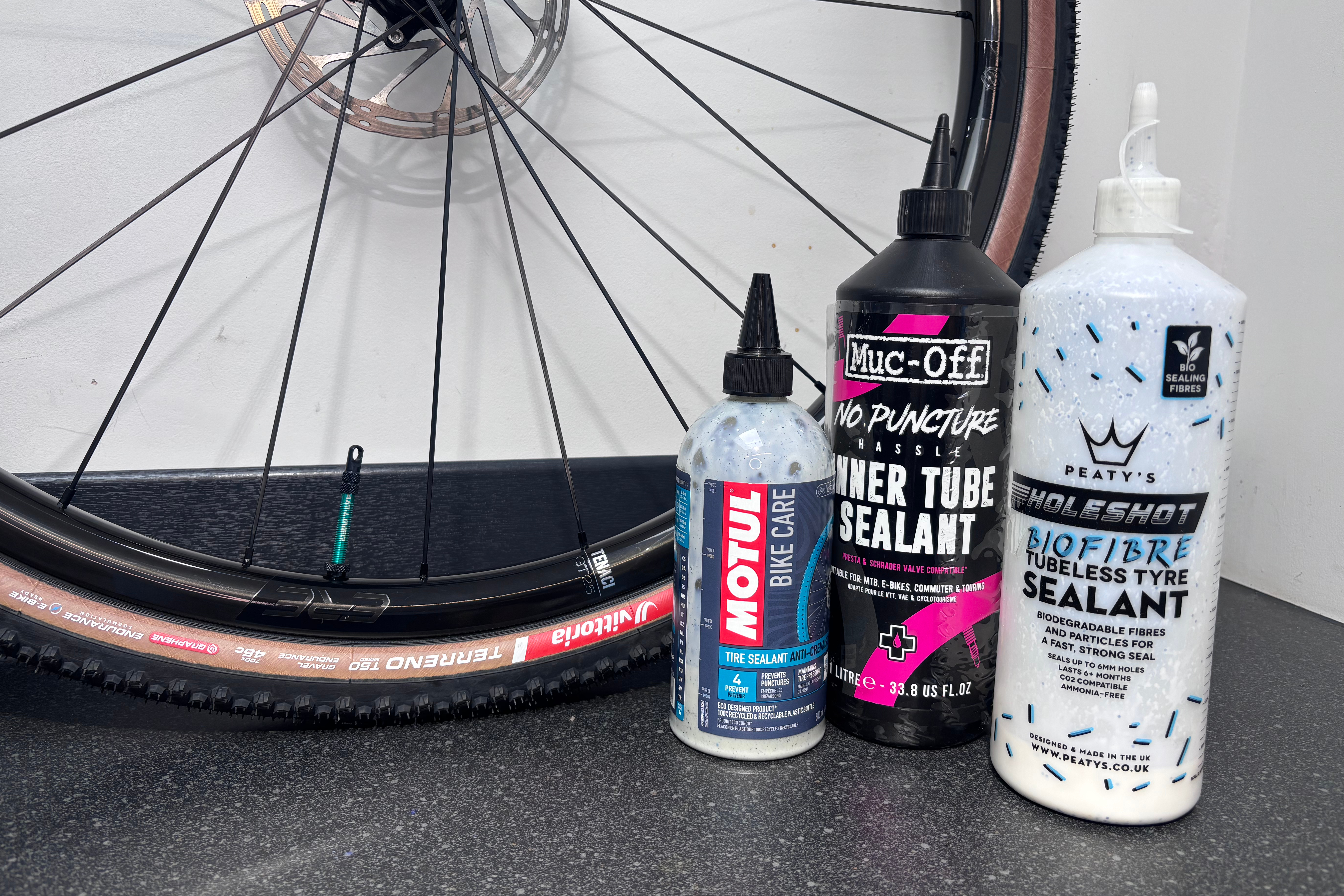 A selection of tyre sealants