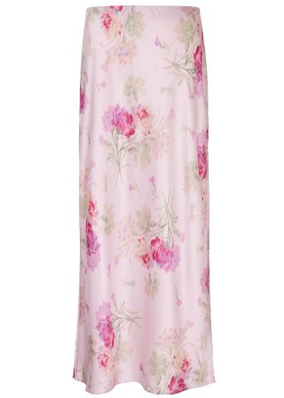 LoveShackFancy, Castle floral-print silk midi skirt