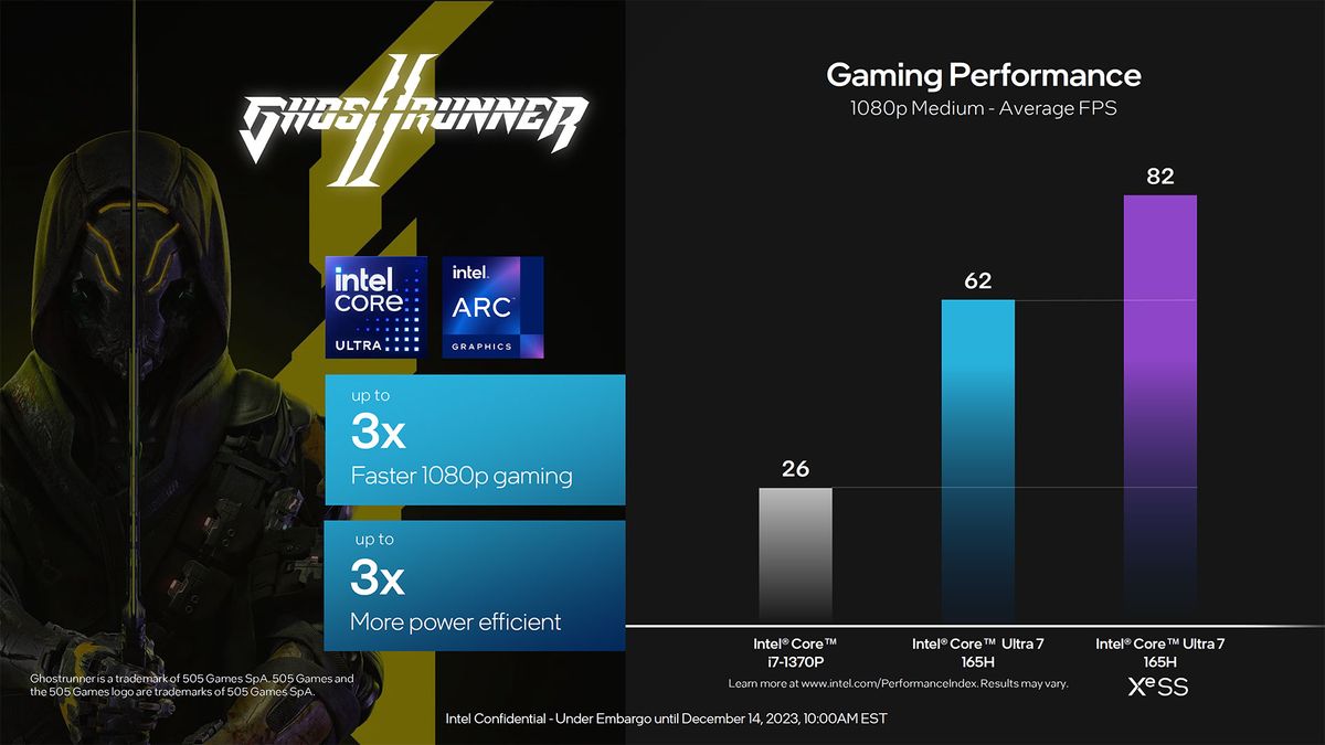 Intel Arc GPU Meteor Lake images and slides