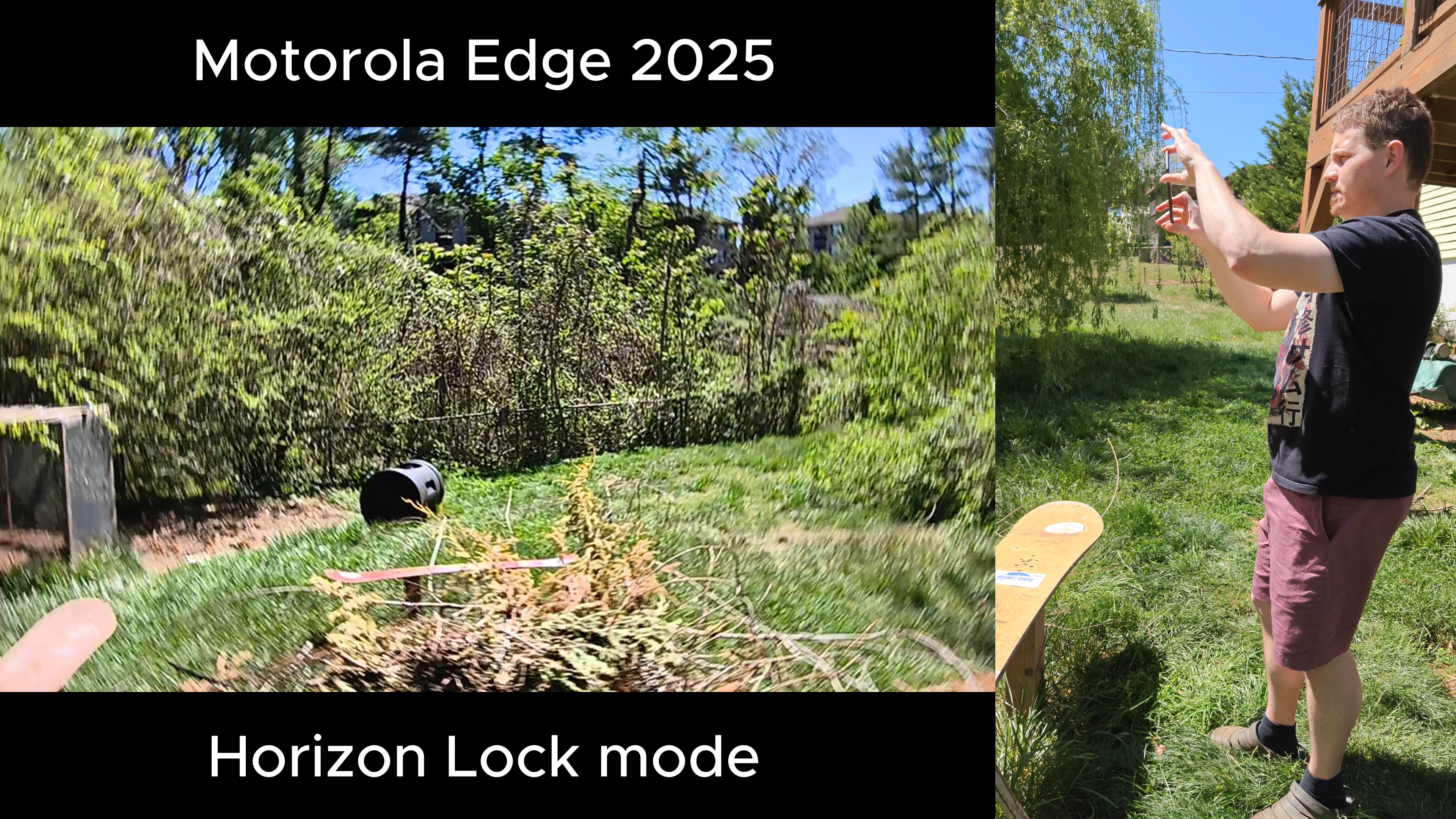 Taken from a Motorola Edge 2025 with Horizon Lock enabled, observing the blurring at the edges of the video that occurs when rotating the phone