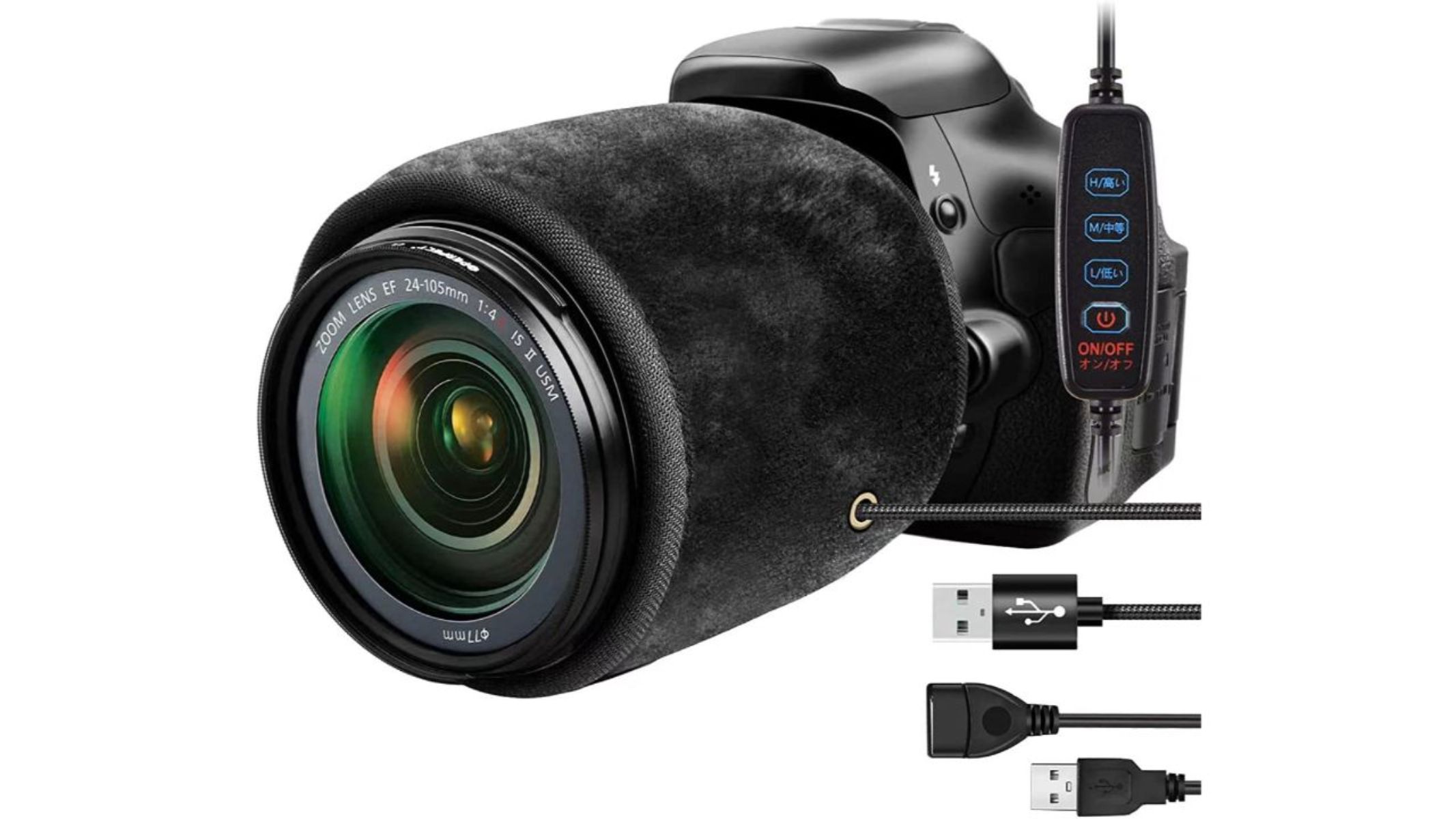 Camera accessory on white background