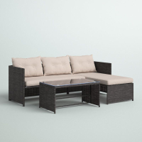 Hudak Wicker Rattan 3-Person Seating Group: $399.99