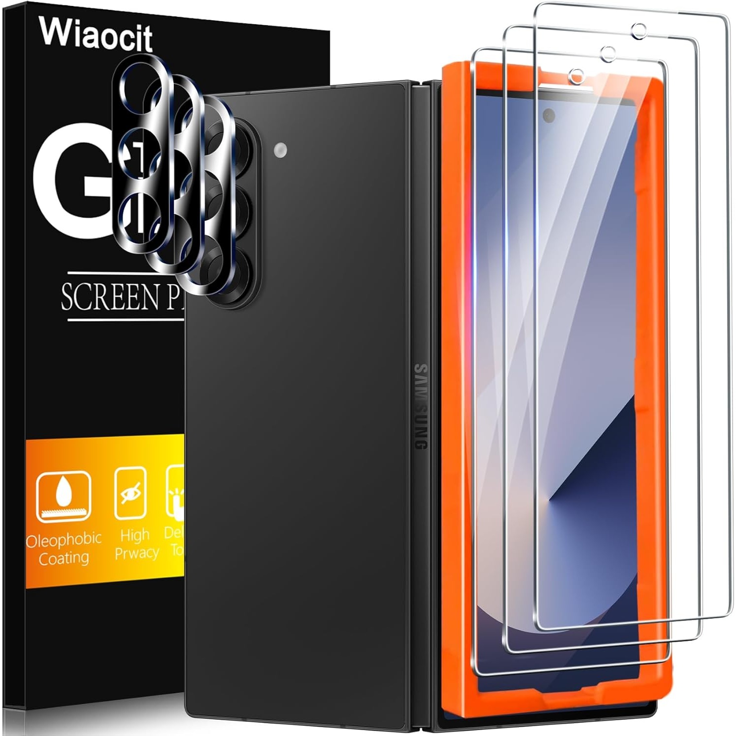Wiaocit 3 Pack Tempered Glass Screen Protector for Samsung Galaxy Z Fold 7