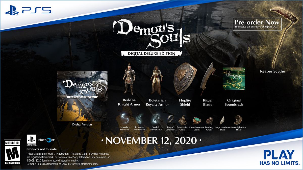 Demon s Souls Digital Deluxe Edition revealed with new items and