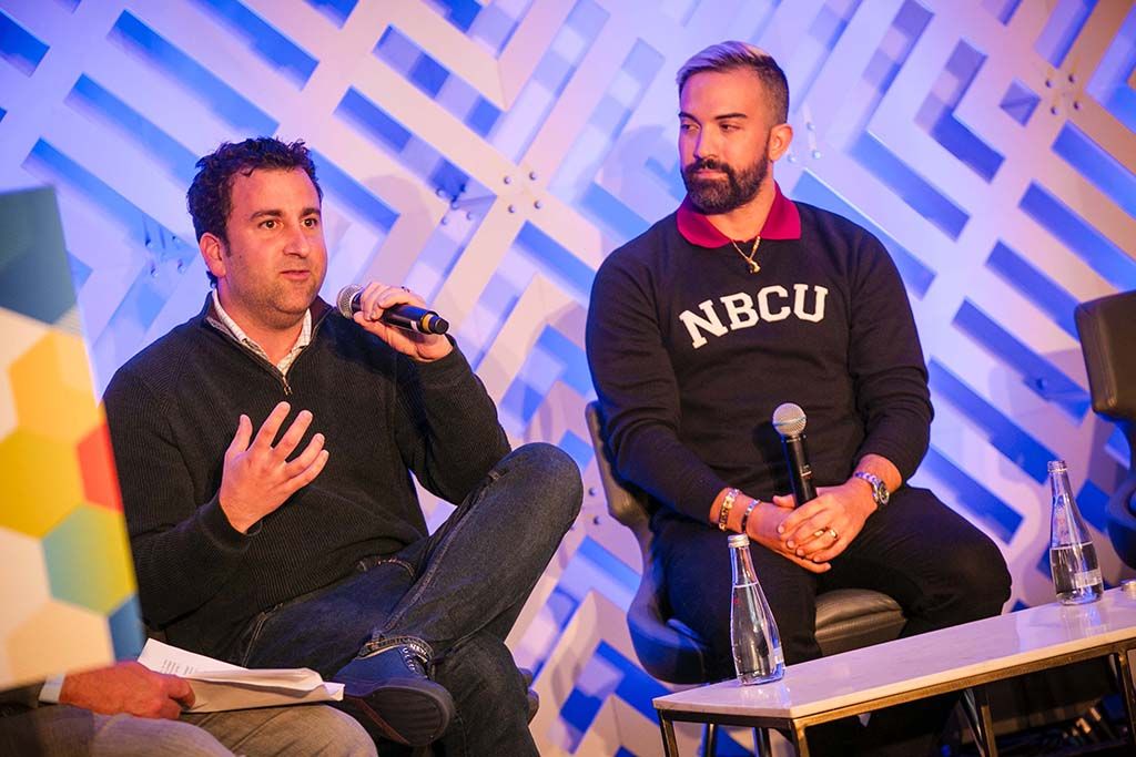 (From l.): Will Gurman of Paramount Streaming, and Reny Diaz of NBCUniversal Telemundo Enterprises on the &ldquo;Gone Are the Days of Simple Binge-Watching&rdquo; panel.