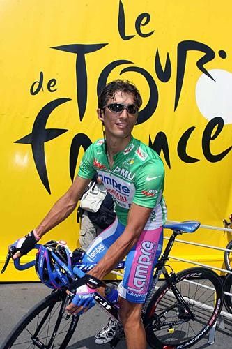 Daniele Bennati (Lampre-Fondital) wearing green today