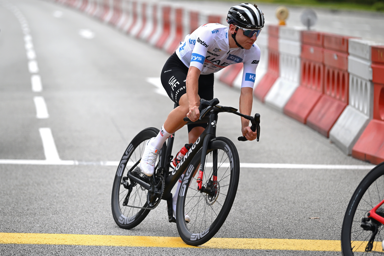 White jersey winner from the 2023 Tour de France - Tadej Pogačar