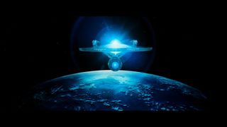 The starship Enterprise leaves Earth in Star Trek: The Motion Picture