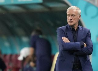 France coach Didier Deschamps stands with his arms folded
