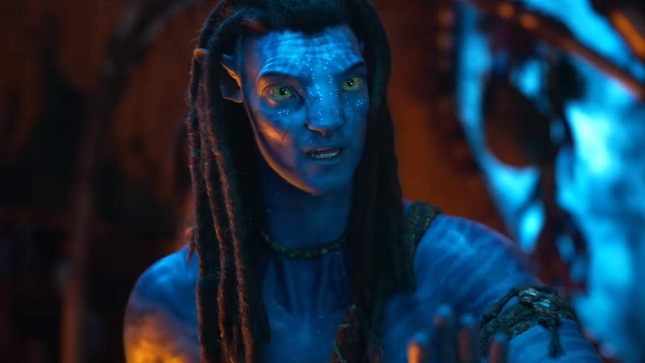 Sam Worthington as jake Sully in Avatar: Fire and Ash