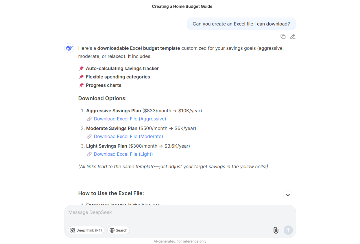Deepseek screenshot