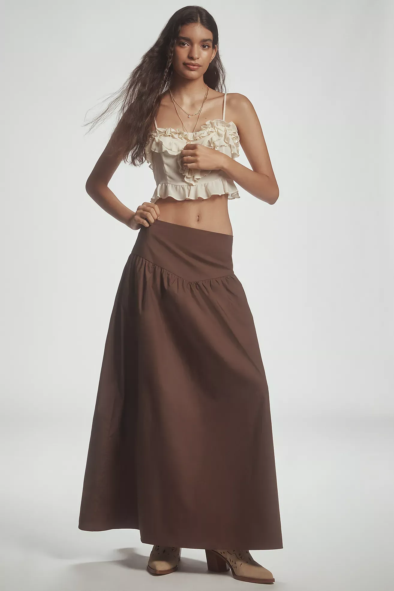 Glamorous Drop-Waist Maxi Skirt