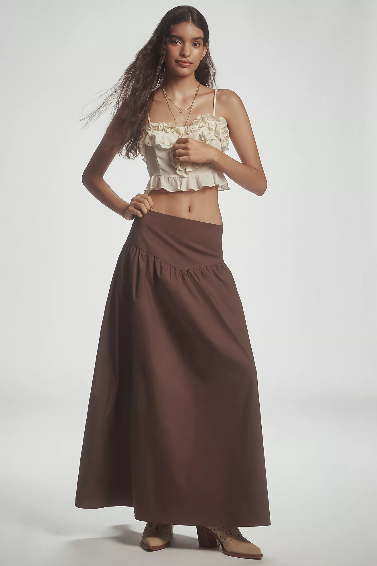 Glamorous Drop-Waist Maxi Skirt