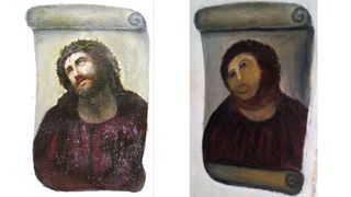 Before an after Ecce Homo images
