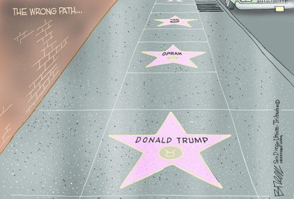 Political cartoon U.S. Oprah 2020 Hollywood presidency