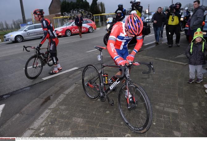 Thor Hushovd's (Team BMC) race is over