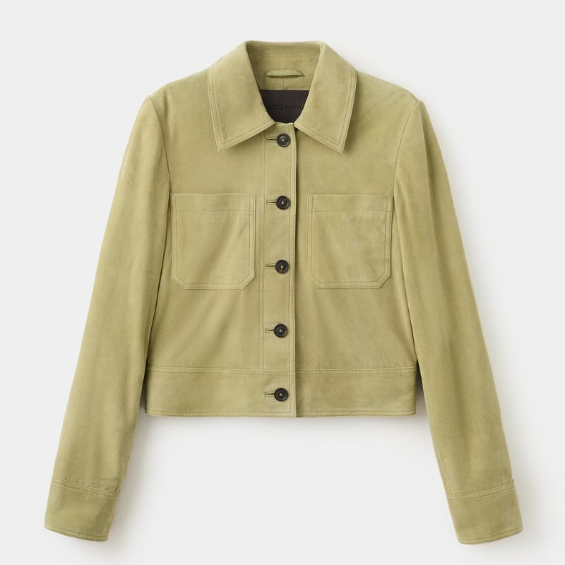 Mango , Suede Jacket with Buttons
