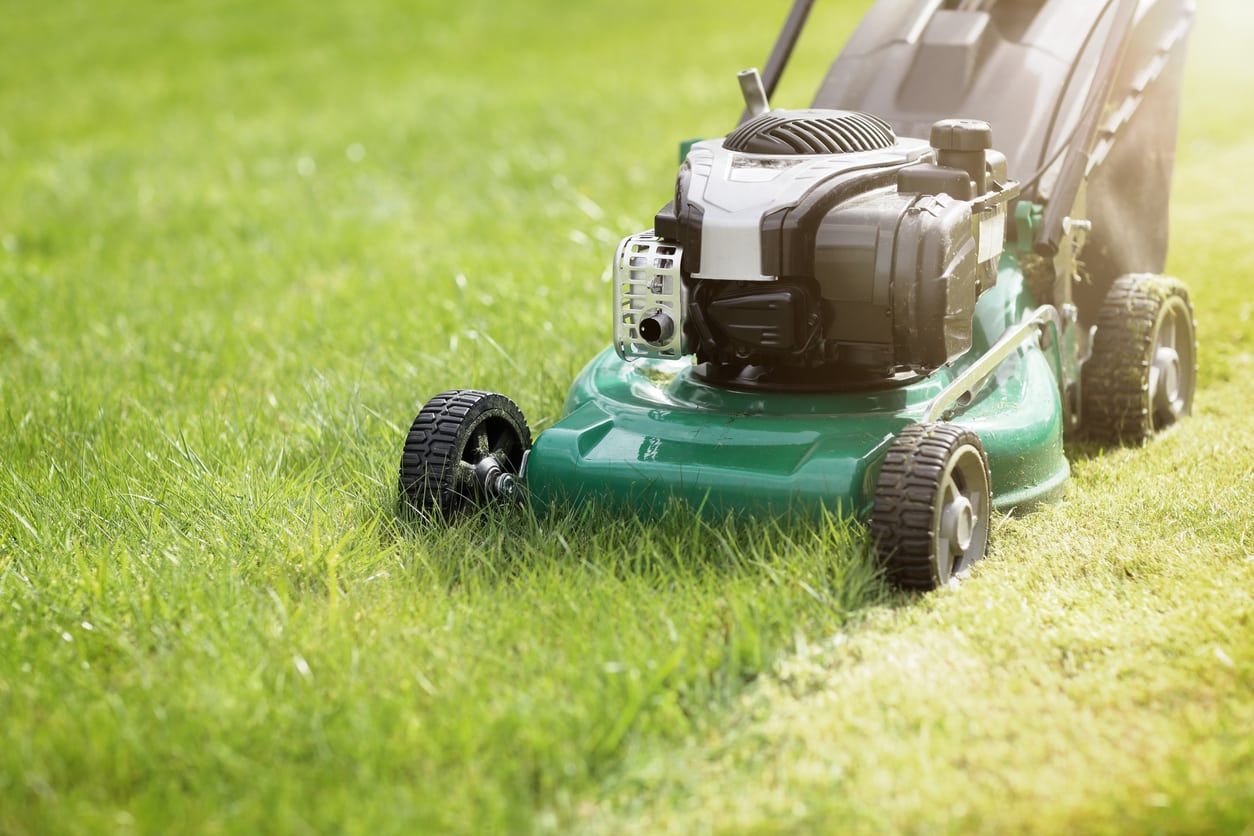 Lawn Mower Cutting Grass