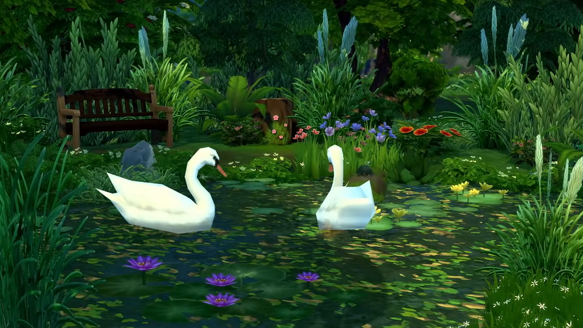 Sims players are flooding their homes with the new pond tool | PC Gamer