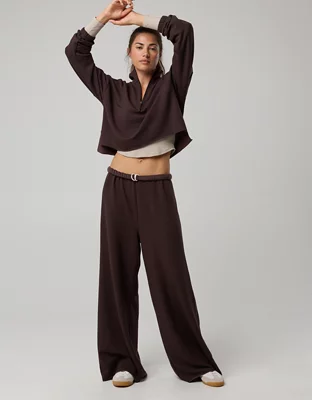 Offline by Aerie Ott Fleece Super Wide Leg Pant