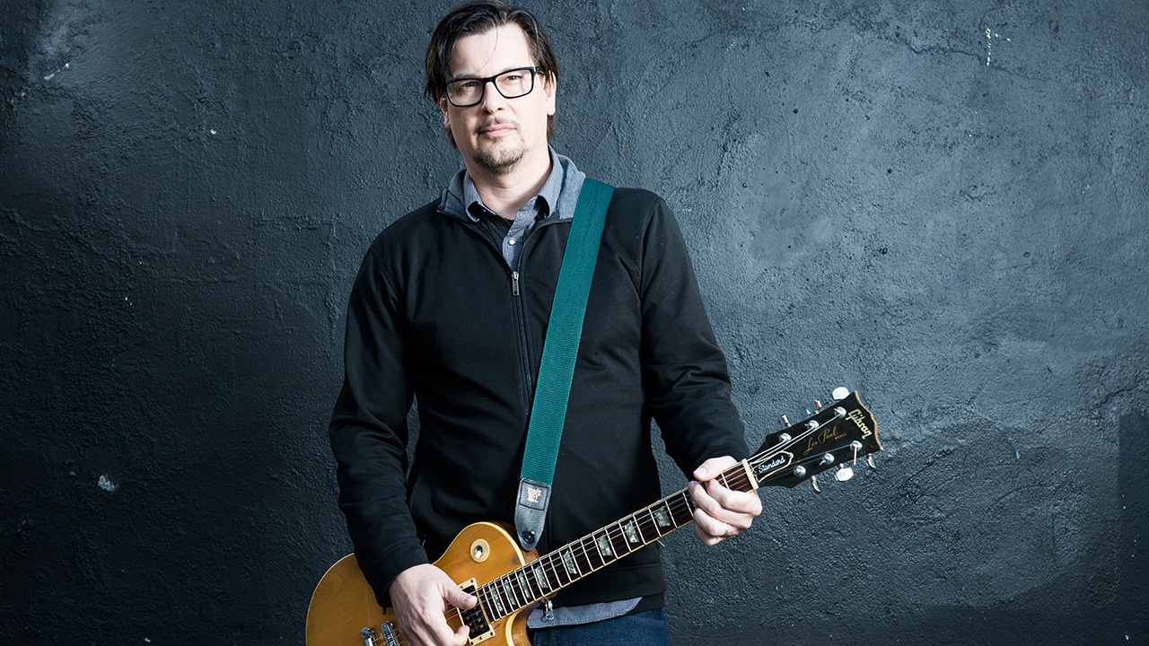Ken Andrews, vocalist and guitarist with alternative rock group Failure, photographed before a live performance at The Garage in London on May 18, 2015