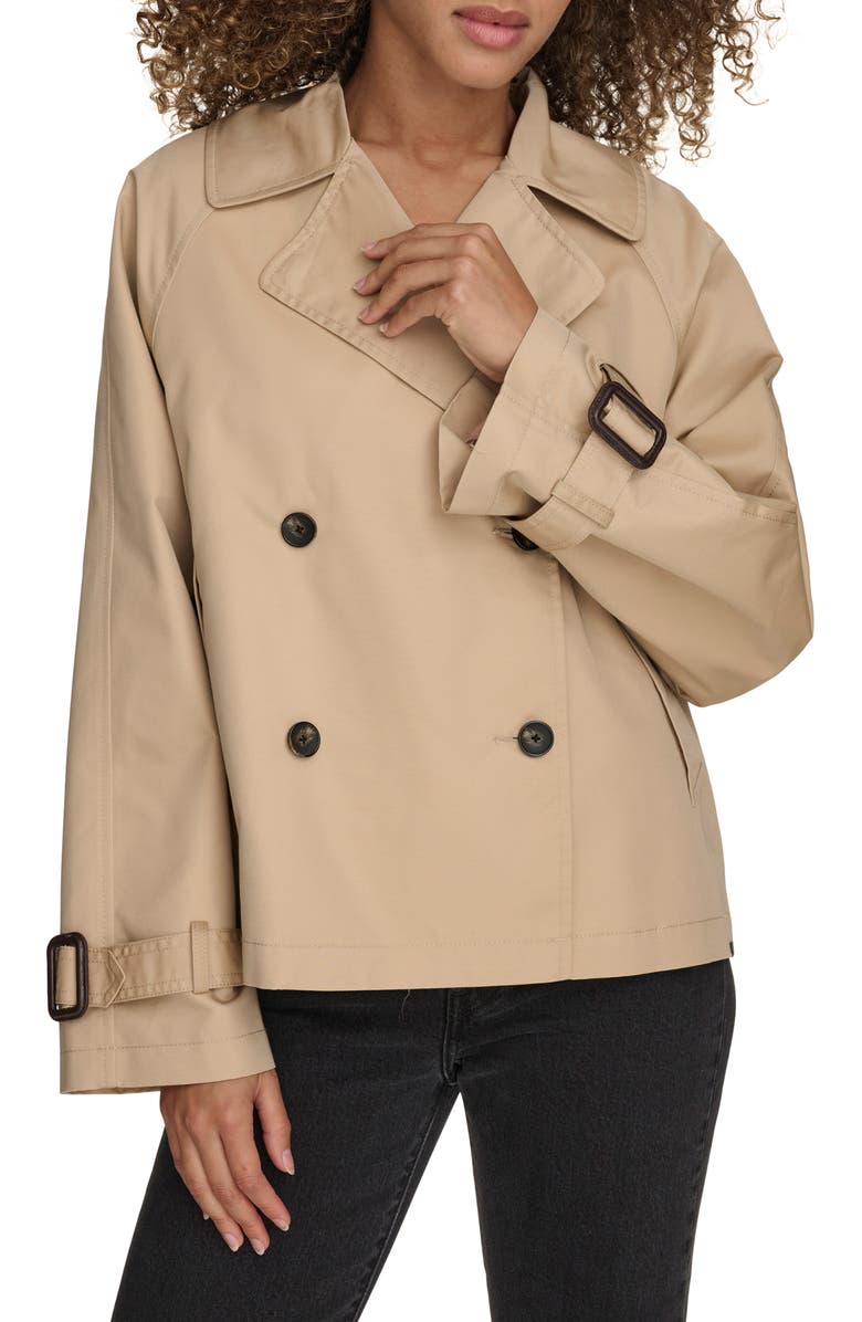 Water Resistant Short Cotton Trench Coat