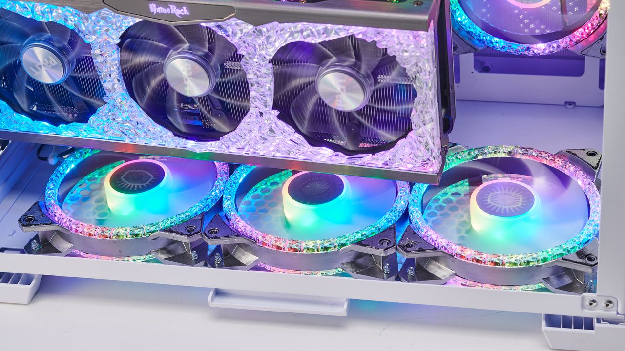 Shot of the crystal inspired components in the mod build