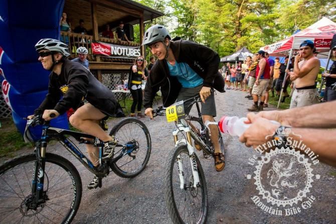 Racers roll out on their bikes