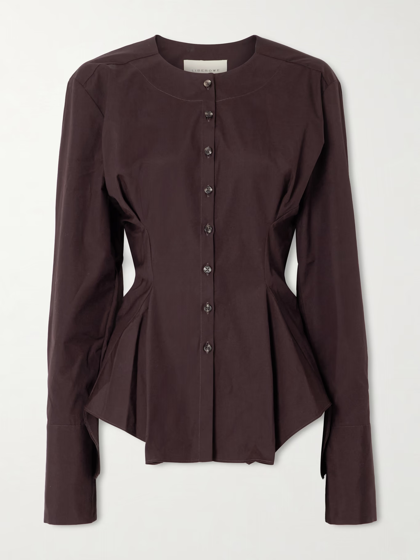 Liberowe Lavinia cotton-poplin peplum blouse