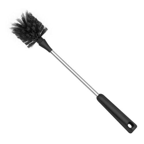 Long Bottle Brush, 15.15 in Bendable Cleaner Brushes for Cleaning Neck Beer Bottles, Wine, Baby Bottles, Water Bottles, Tumblers, Flask, Bird Feeder, Vase, Pipes and Brewing Supplies Black/1pack