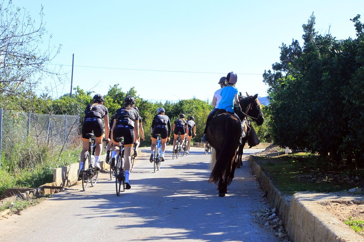 It's not just cyclists out and about enjoying the Calpe weather