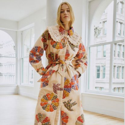 a model wearing the S&eacute;zane x Sea collaboration