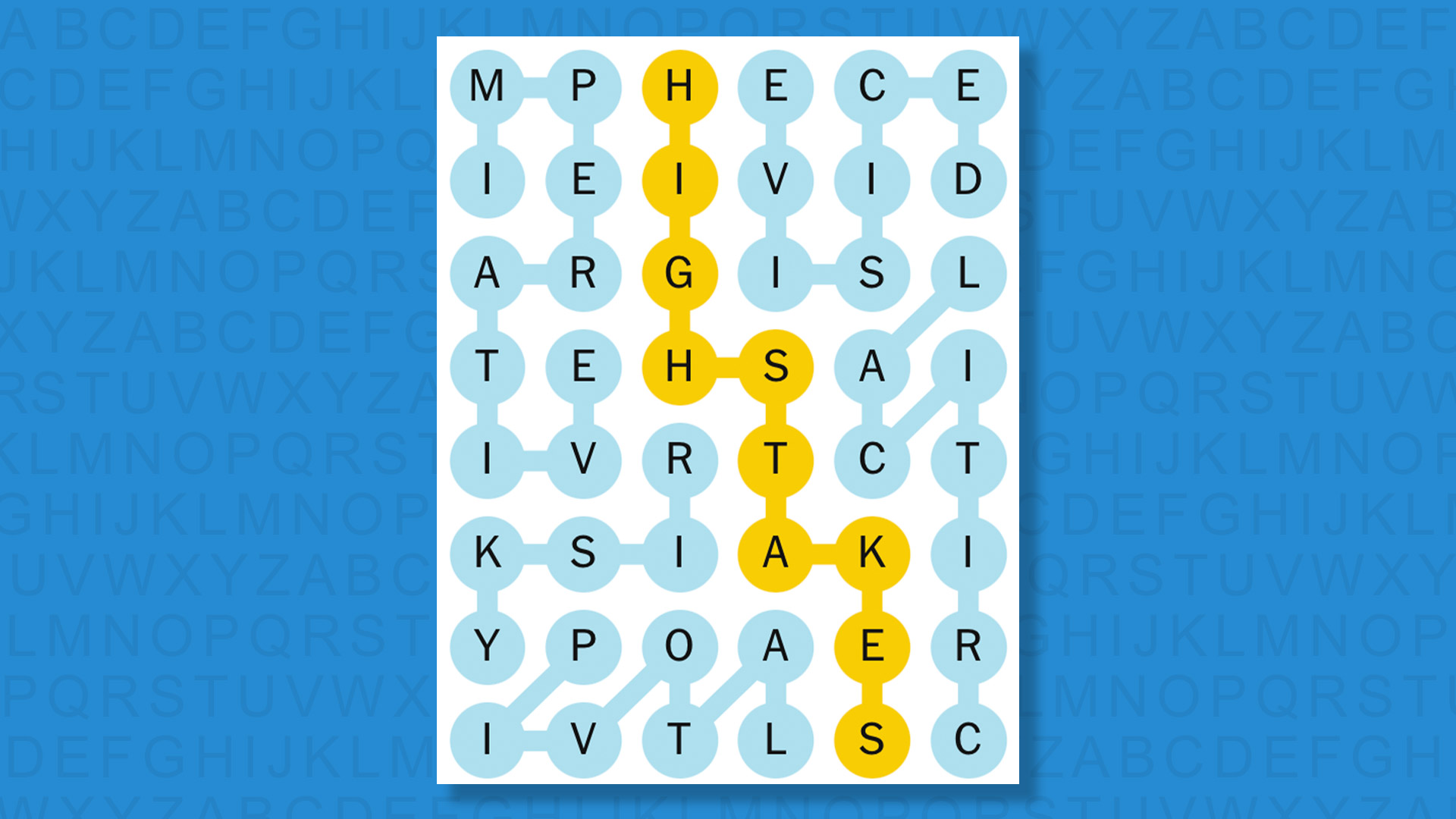 إجابات NYT Strands للعبة 711 على خلفية زرقاء